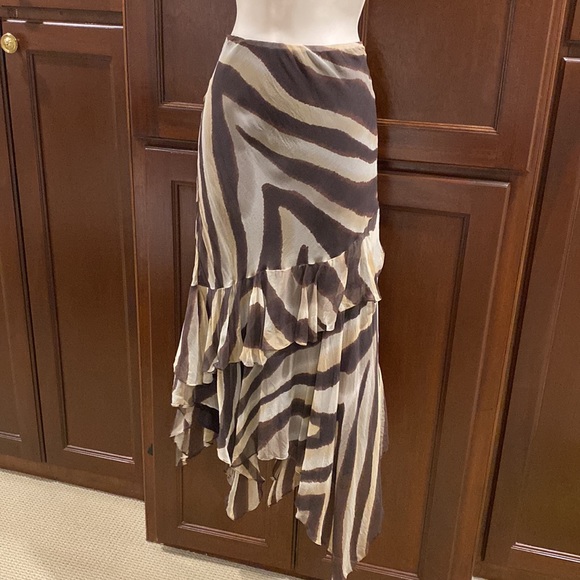 Ralph Lauren Dresses & Skirts - RALPH LAUREN ICONIC ZEBRA PRINT SILK SKIRT VINTAGE